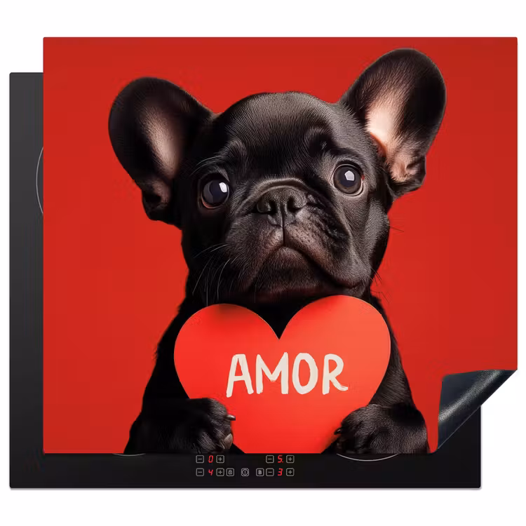 Inductie beschermer - Amor - Hond - Hartje - Rood — 1