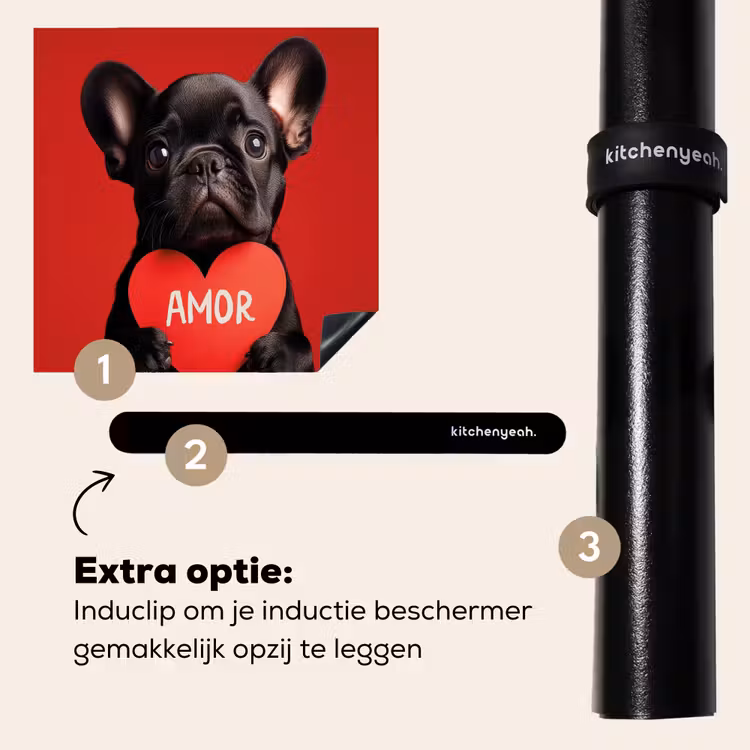 Inductie beschermer - Amor - Hond - Hartje - Rood — 8