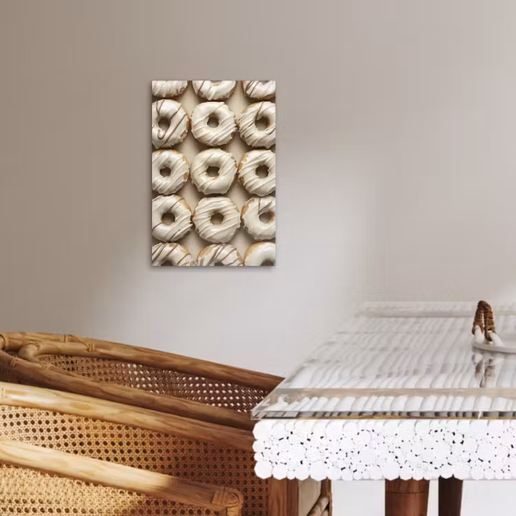 Canvas schilderij - Donuts - Chocolade - Wit - Beige — 4