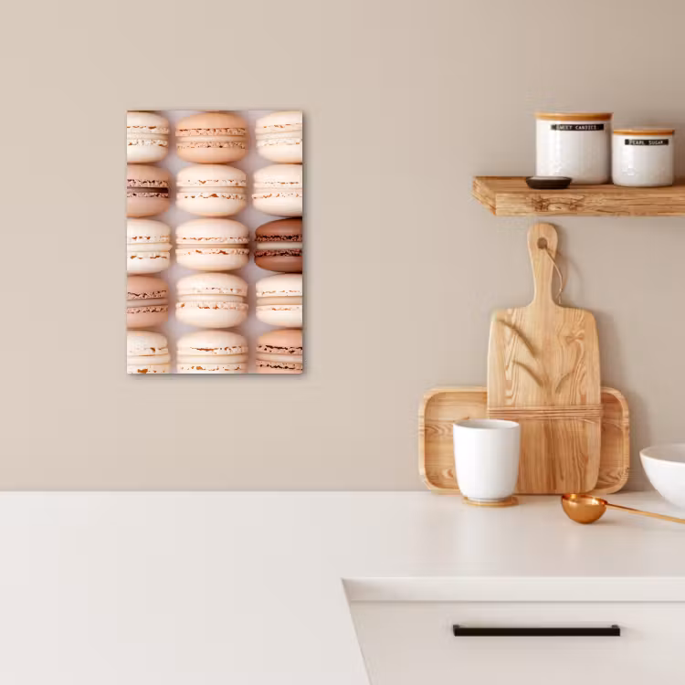 Canvas schilderij - Macarons - Beige - Bruin — 1