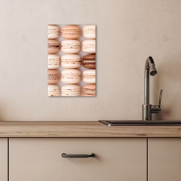 Canvas schilderij - Macarons - Beige - Bruin — 4