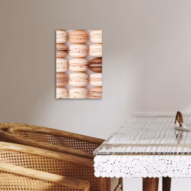 Canvas schilderij - Macarons - Beige - Bruin — 5