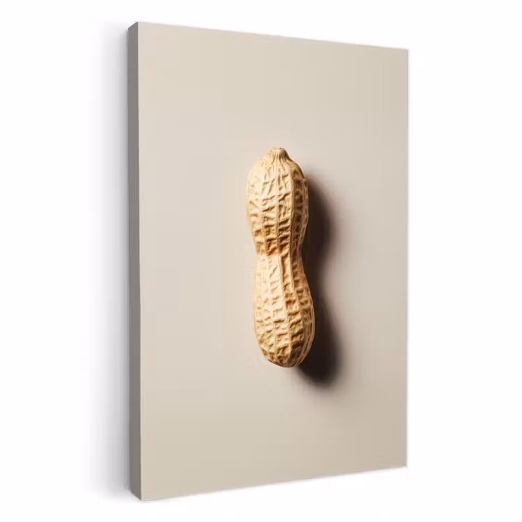 Canvas schilderij - Pinda - Ruw - Beige — 1