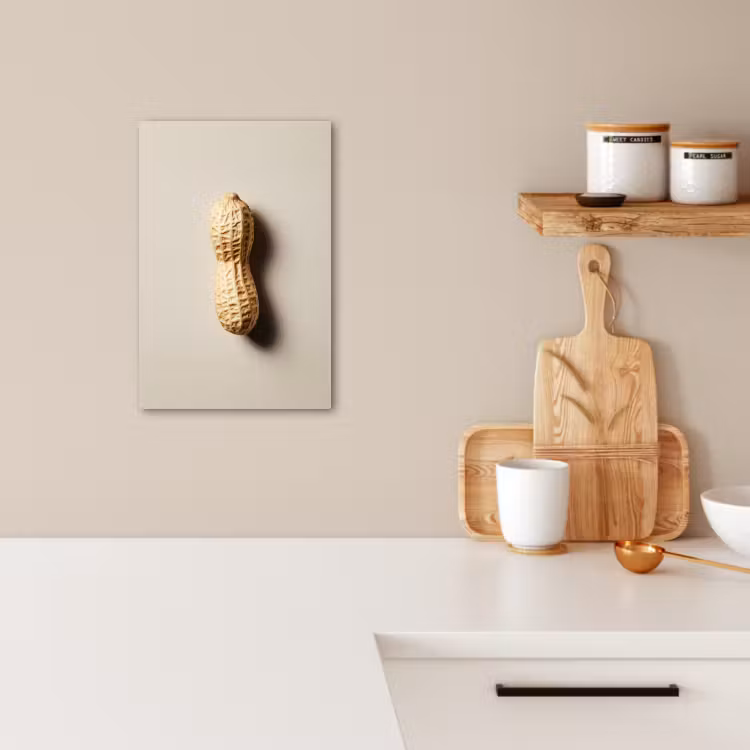 Canvas schilderij - Pinda - Ruw - Beige — 2