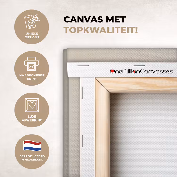 Canvas schilderij - Pinda - Ruw - Beige — 3