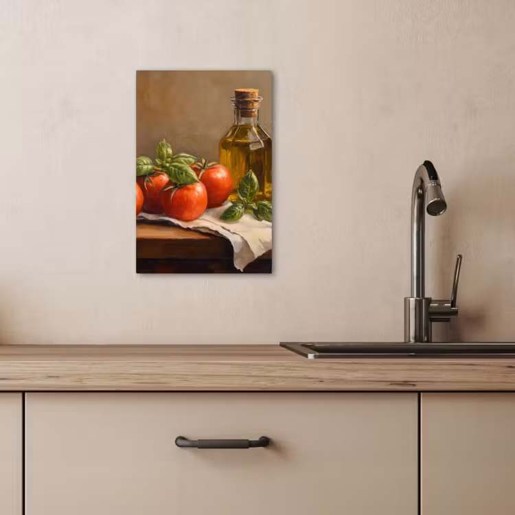 Canvas schilderij - Tomaten - Olijfolie - Stilleven — 4