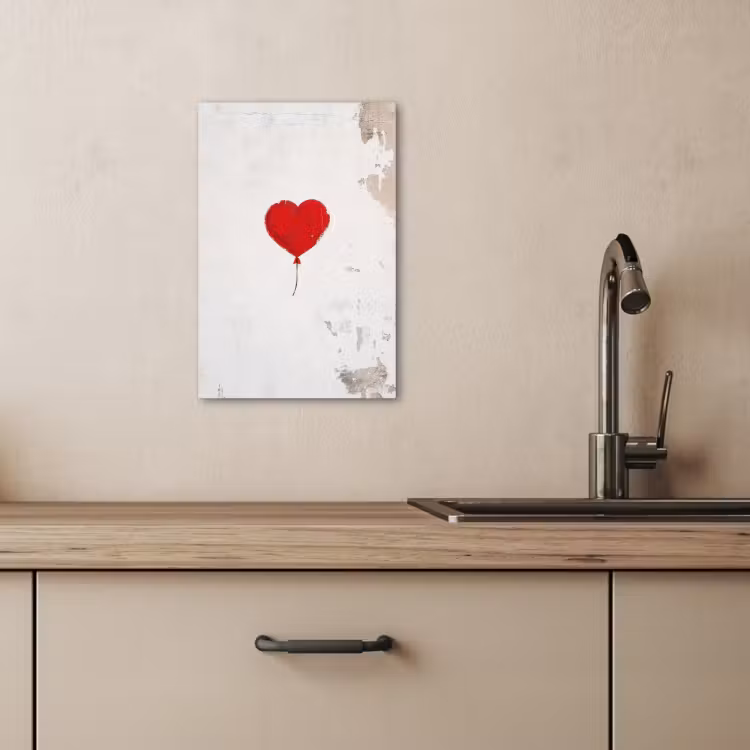 Canvas schilderij - Ballon - Rood - Hart — 4