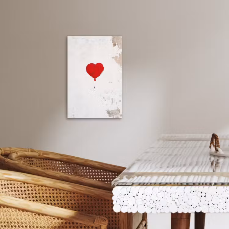 Canvas schilderij - Ballon - Rood - Hart — 5