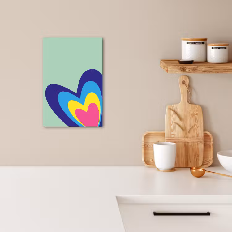 Canvas schilderij - Hartjes - Kleurrijk - Valentijn — 2