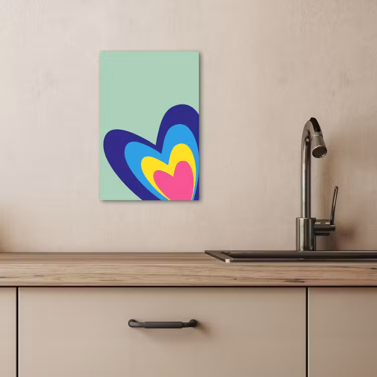 Canvas schilderij - Hartjes - Kleurrijk - Valentijn — 5
