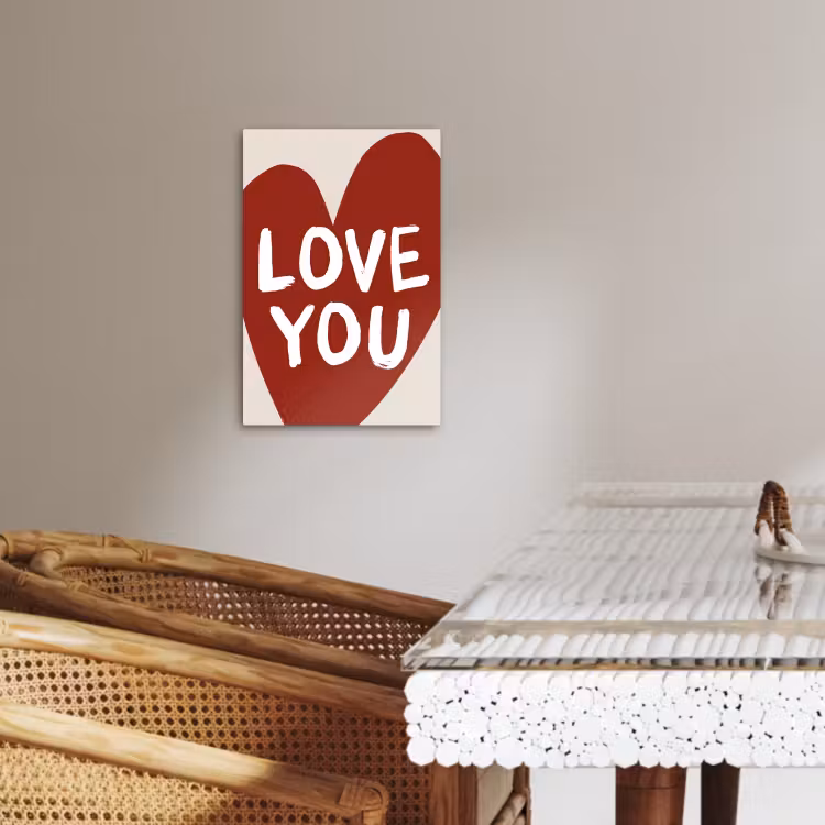 Canvas schilderij - Loveyou - Hart - Rood — 5