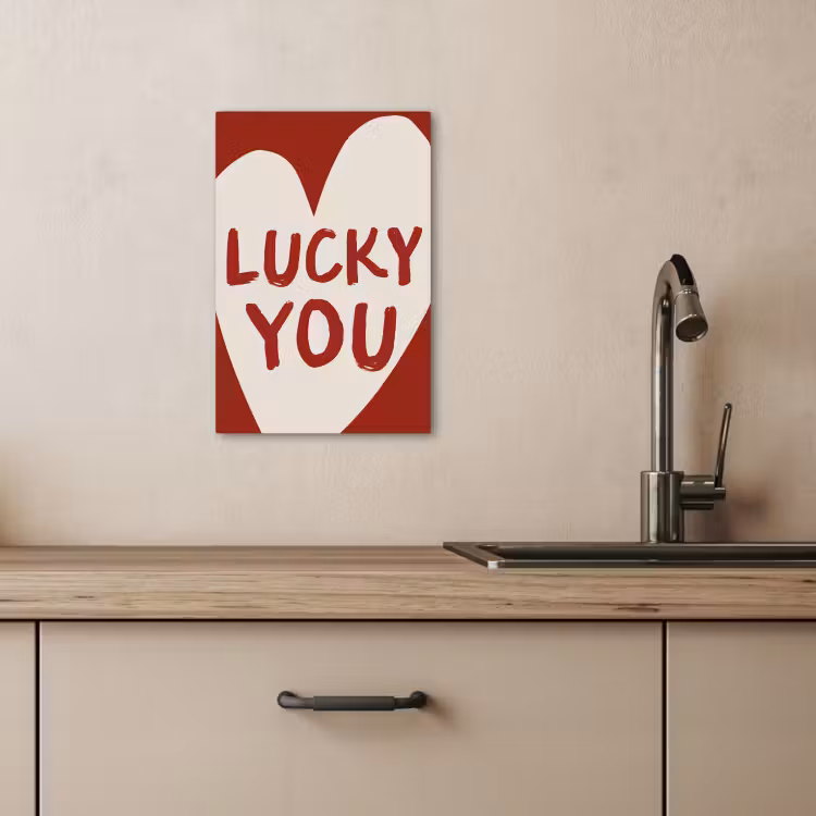Canvas schilderij - Lucky - Hart - Rood — 5