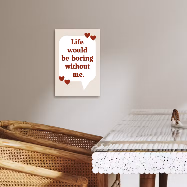 Canvas schilderij - Quote - Tekstballon - Hartjes — 5