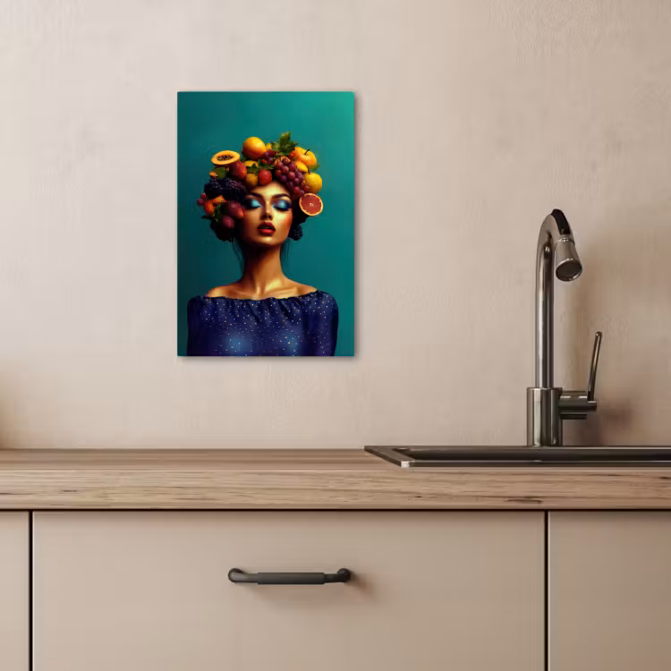 Canvas schilderij - Vrouw - Hoodtooi - Tropisch - Fruit - Druiven — 3