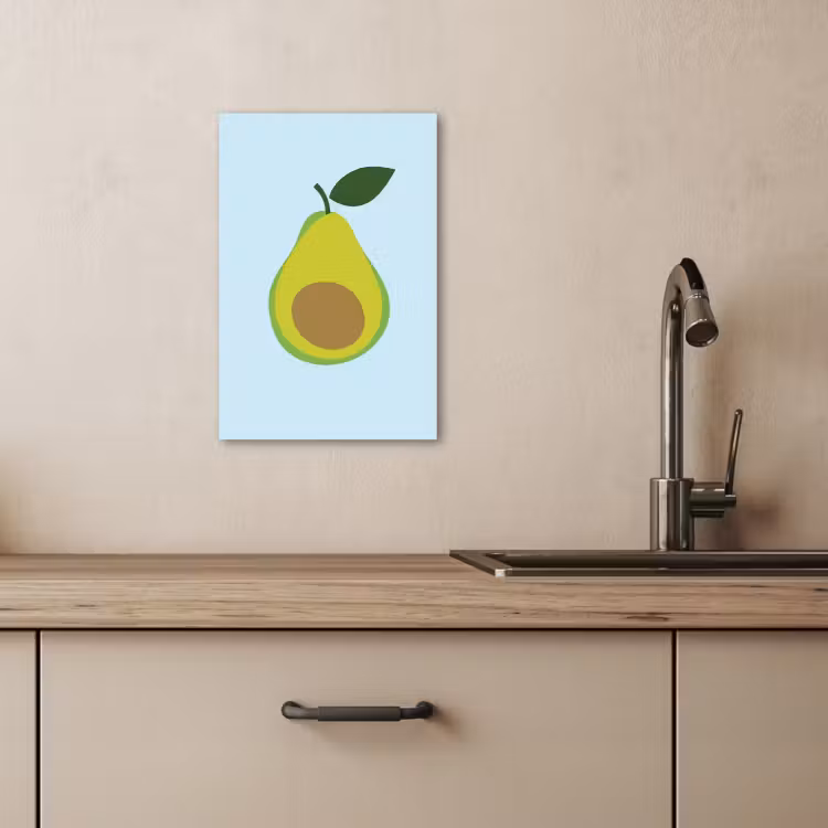 Canvas schilderij - Avocado - Illustratie - Groene - Vrucht — 4