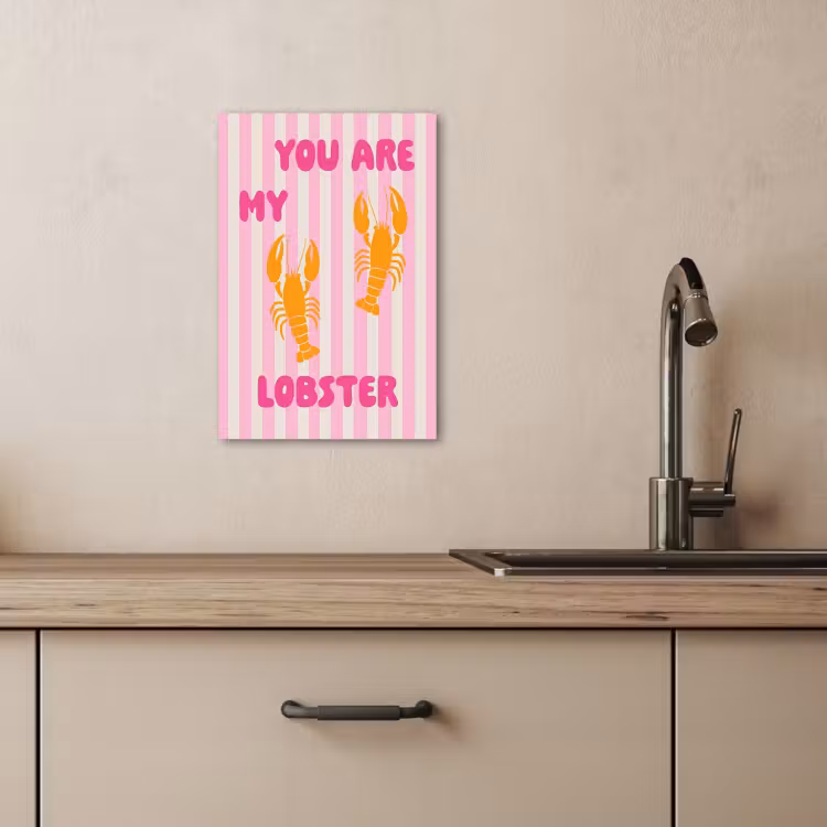 Canvas schilderij - Lobster - Love - Valentijn — 1