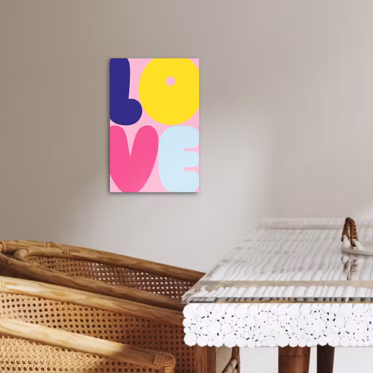 Canvas schilderij - Love - Valentijn - Kleurrijk — 3