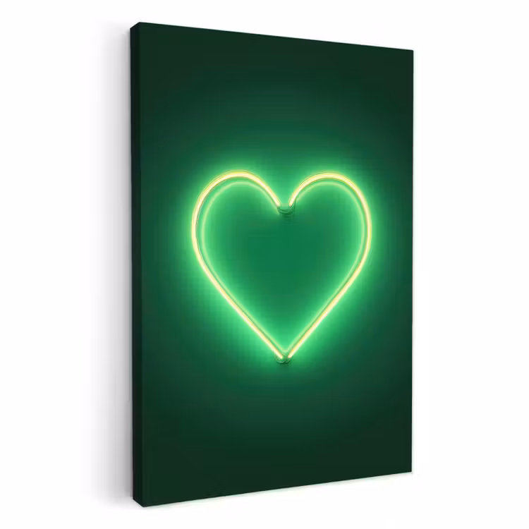 Canvas schilderij - Neon - Groen - Licht — 2