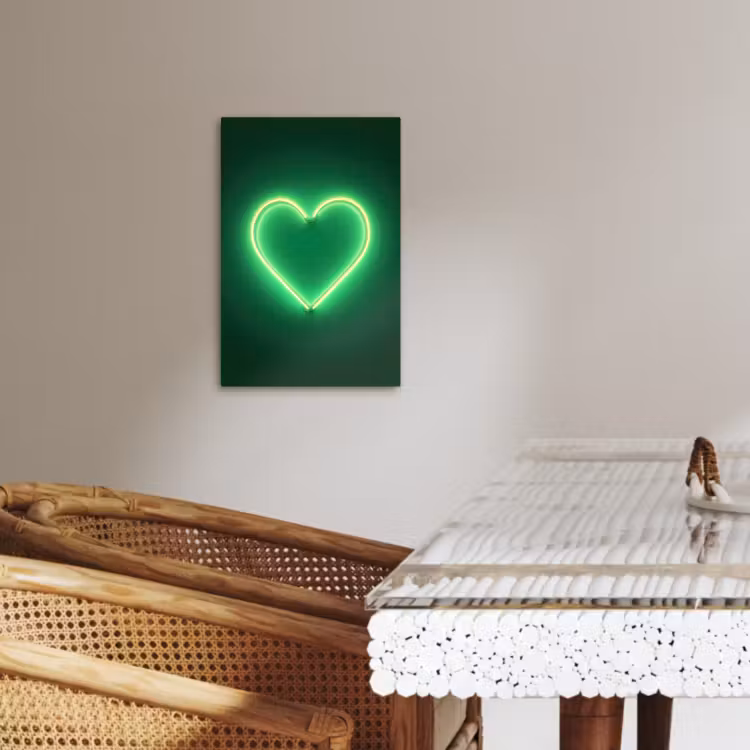 Canvas schilderij - Neon - Groen - Licht — 3
