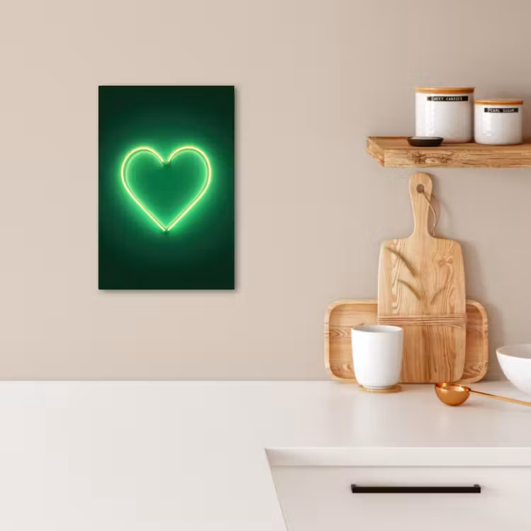 Canvas schilderij - Neon - Groen - Licht — 4