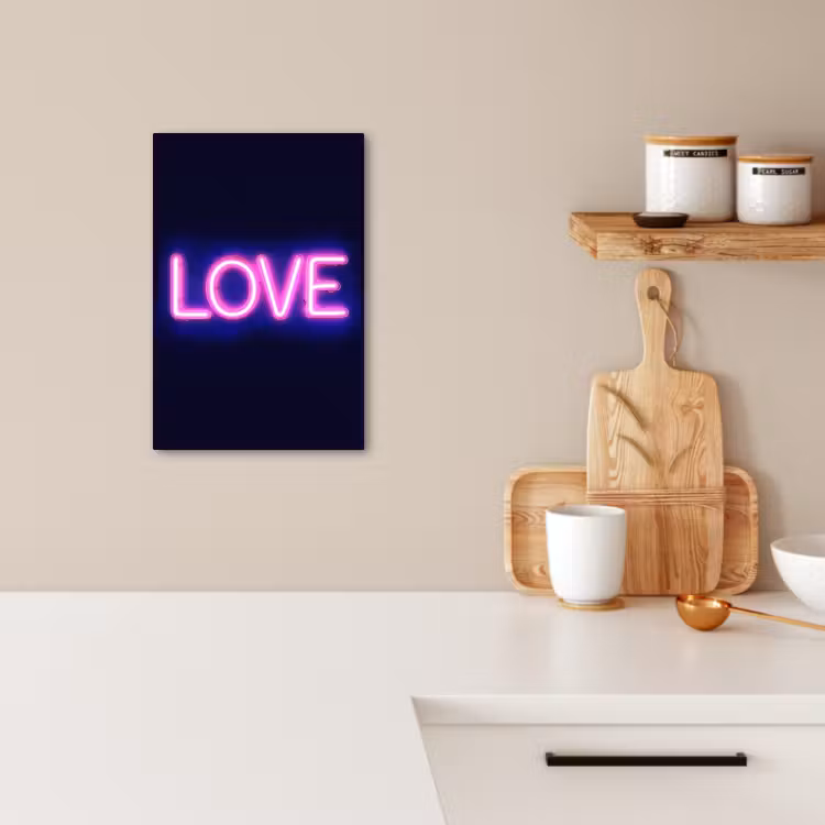 Canvas schilderij - Neon - Love - Valentijn — 1