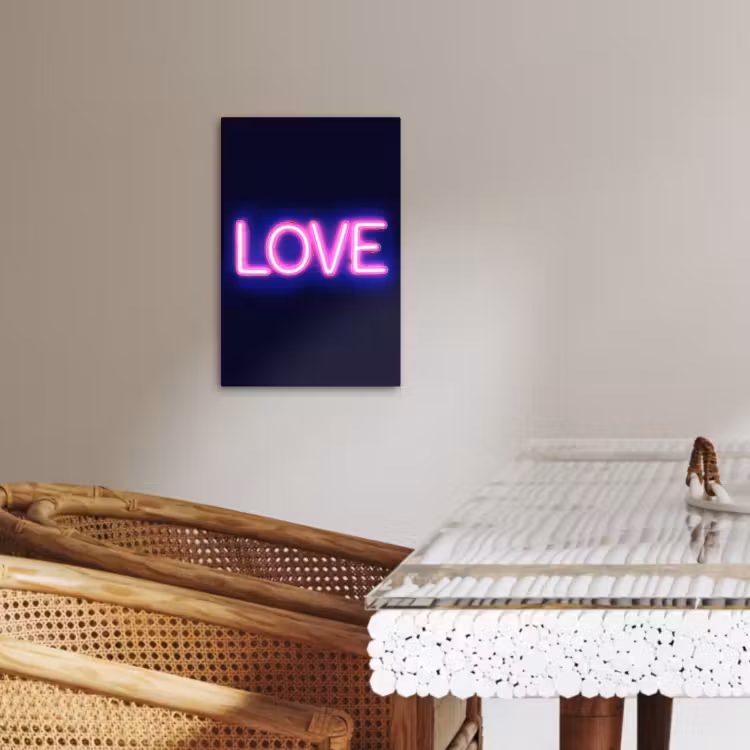 Canvas schilderij - Neon - Love - Valentijn — 5
