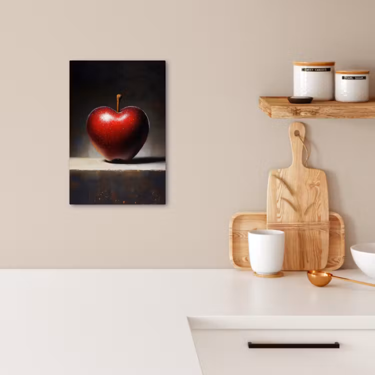 Canvas schilderij - Apple - Hart - Rood — 5