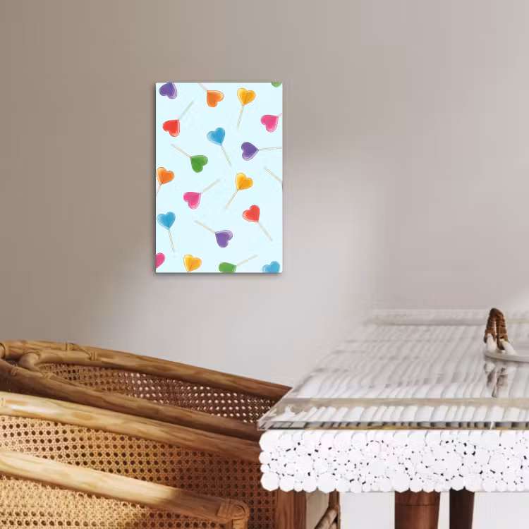 Canvas schilderij - Lolly - Regenboog - Snoep — 4