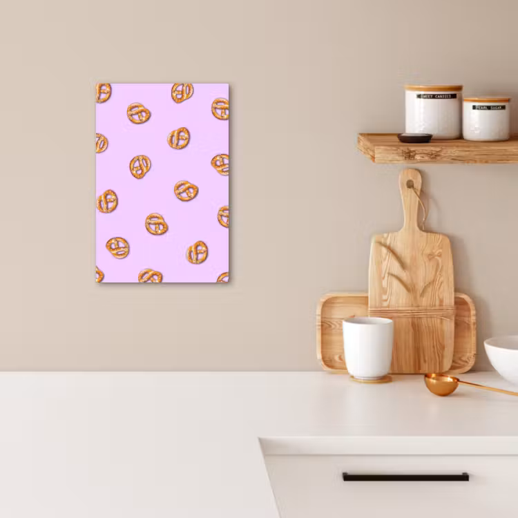 Canvas schilderij - Pretzels - Eten - Paars — 4