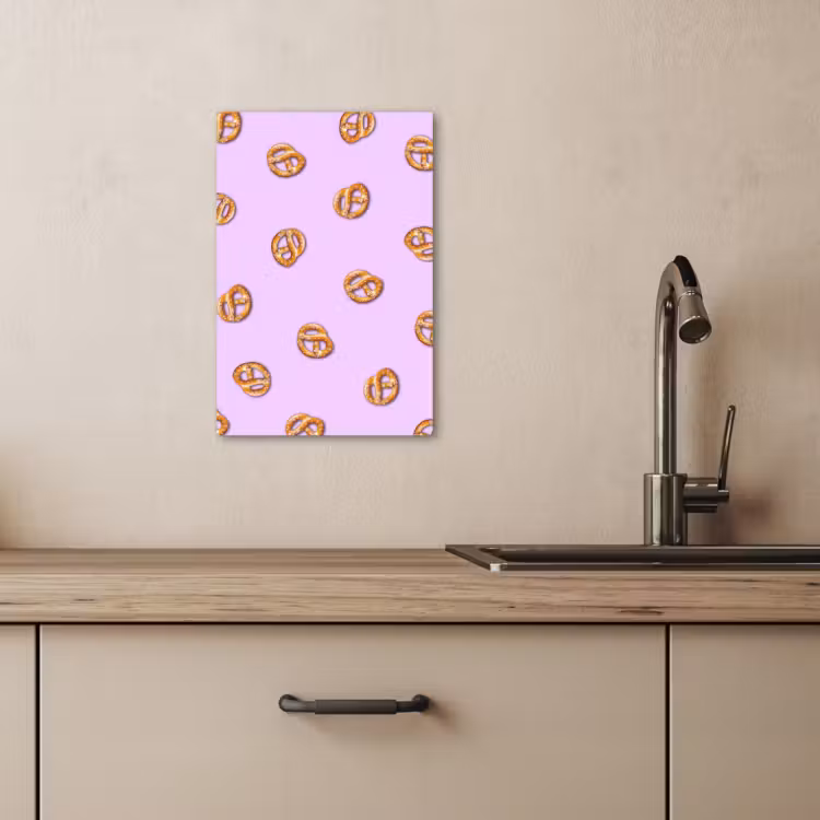 Canvas schilderij - Pretzels - Eten - Paars — 5