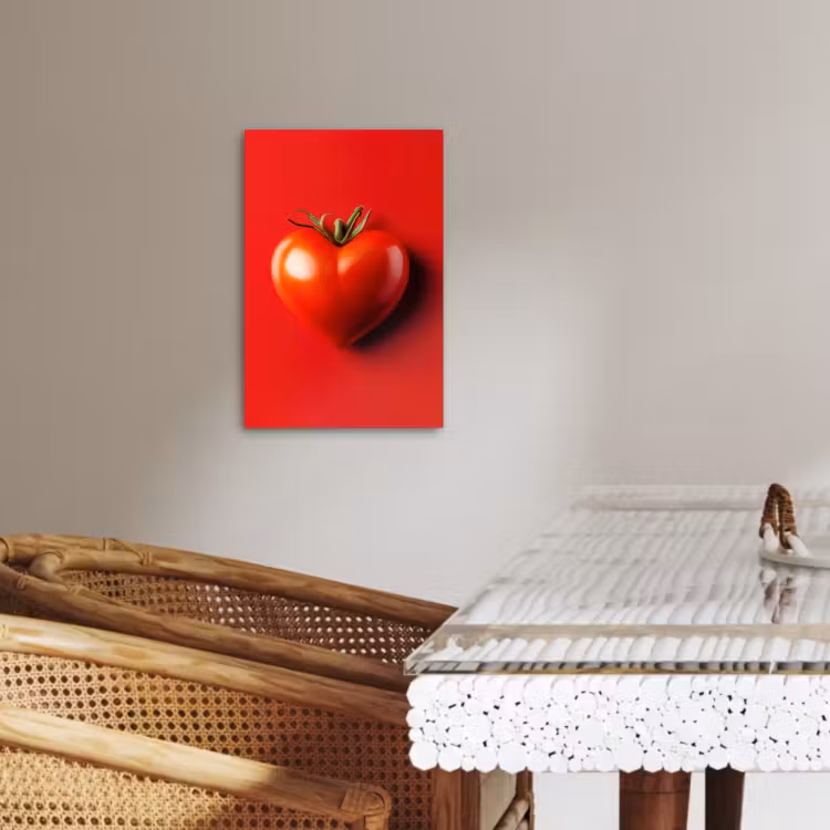 Canvas schilderij - Tomaat - Rood - Hart — 1