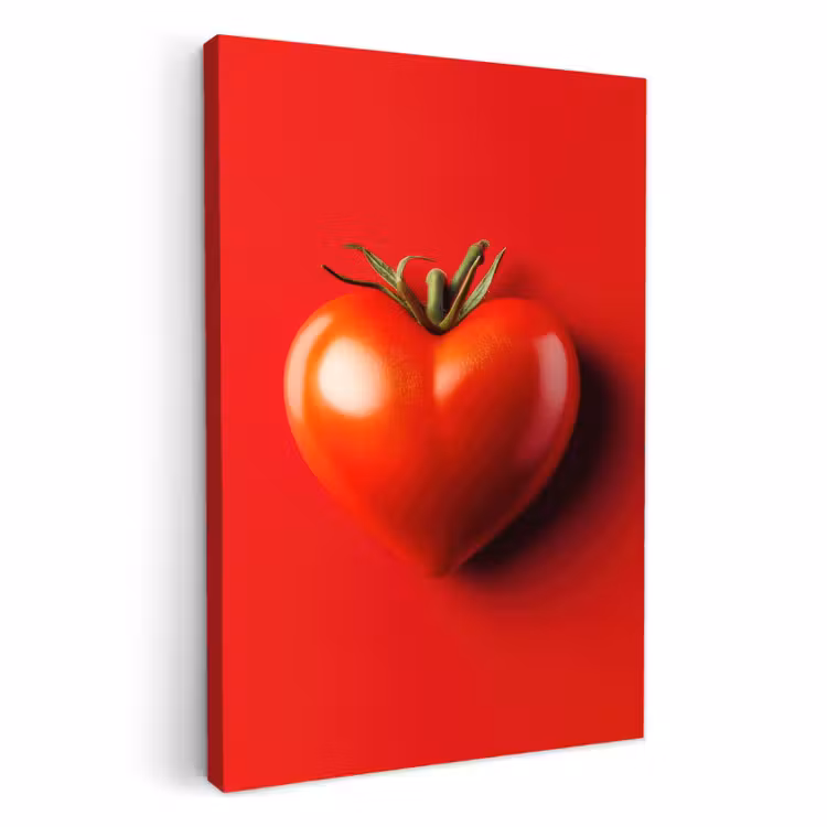 Canvas schilderij - Tomaat - Rood - Hart — 3