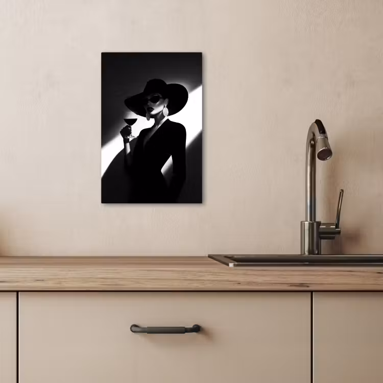 Canvas schilderij - Vrouw - Wijn - Chic — 2