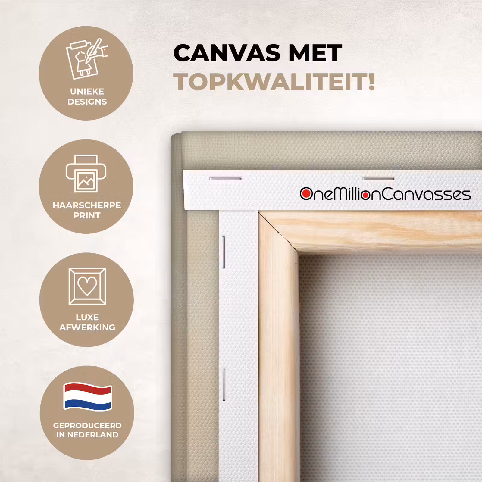 Canvas schilderij - Beige - Vintage - Bestek — 1