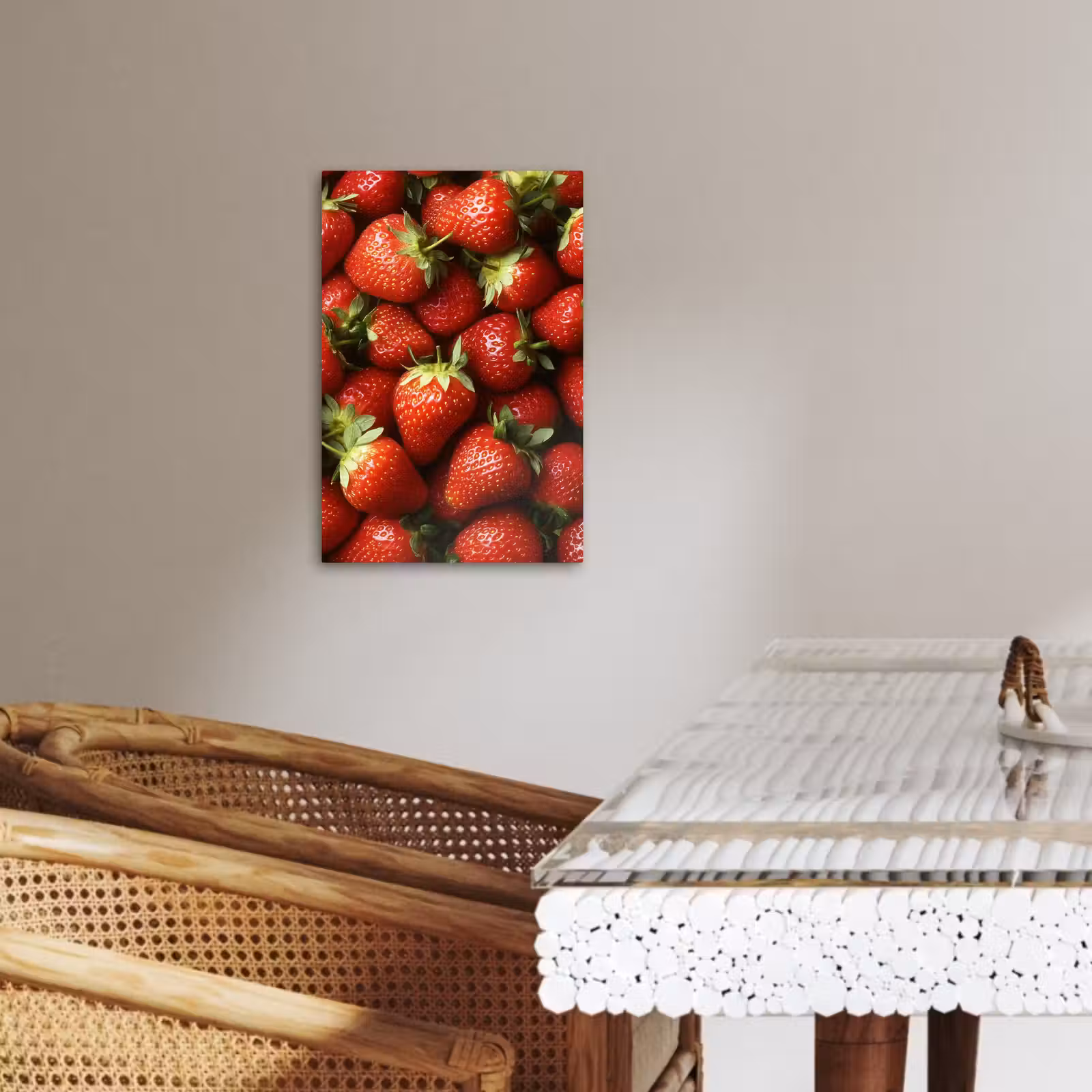 Canvas schilderij - Aardbei - Fruit - Rood — 1