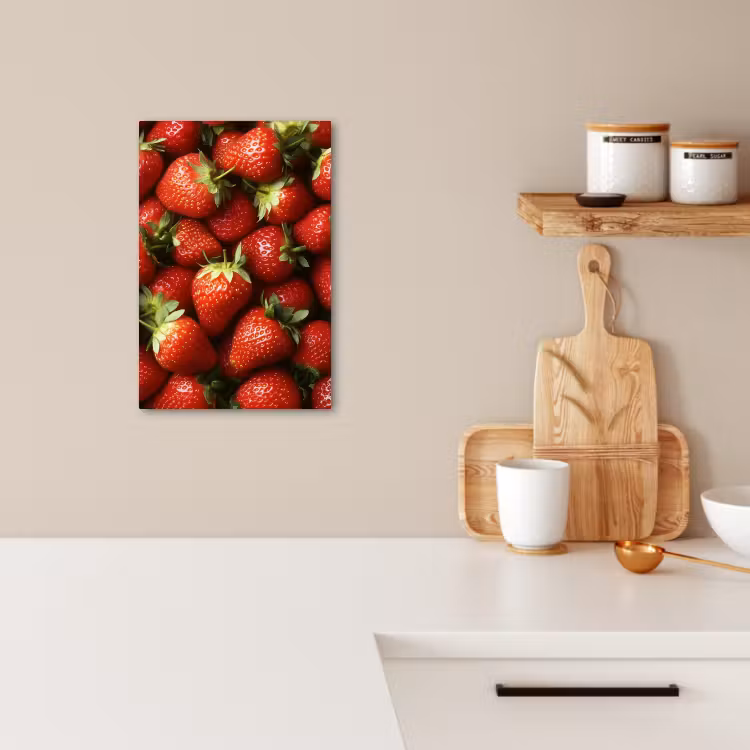 Canvas schilderij - Aardbei - Fruit - Rood — 5