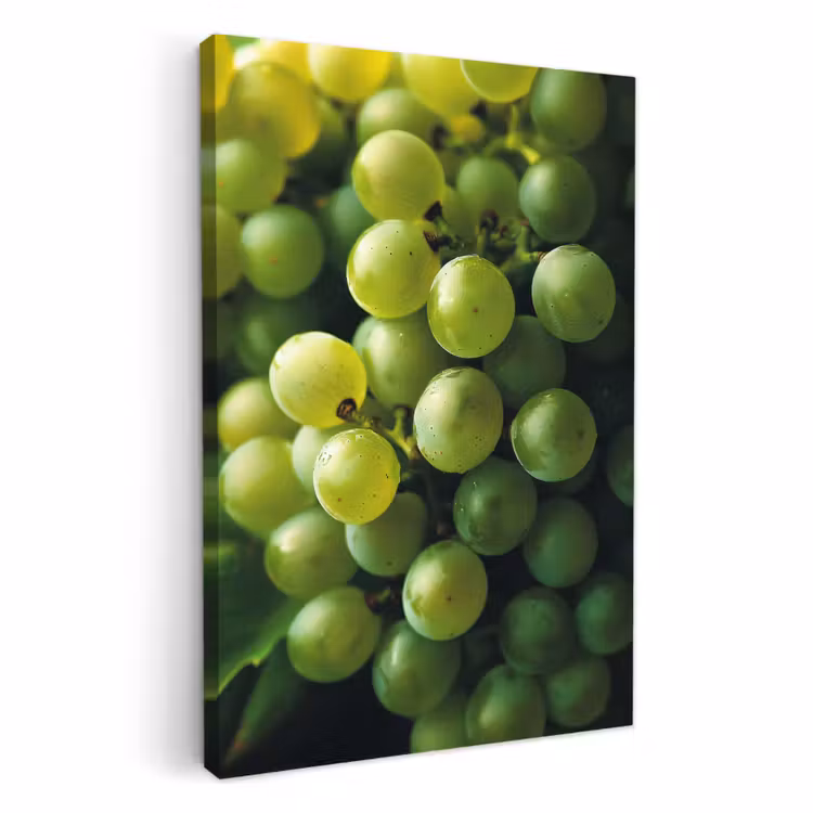 Canvas schilderij - Druiven - Tros - Groen — 1