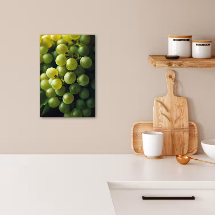 Canvas schilderij - Druiven - Tros - Groen — 3