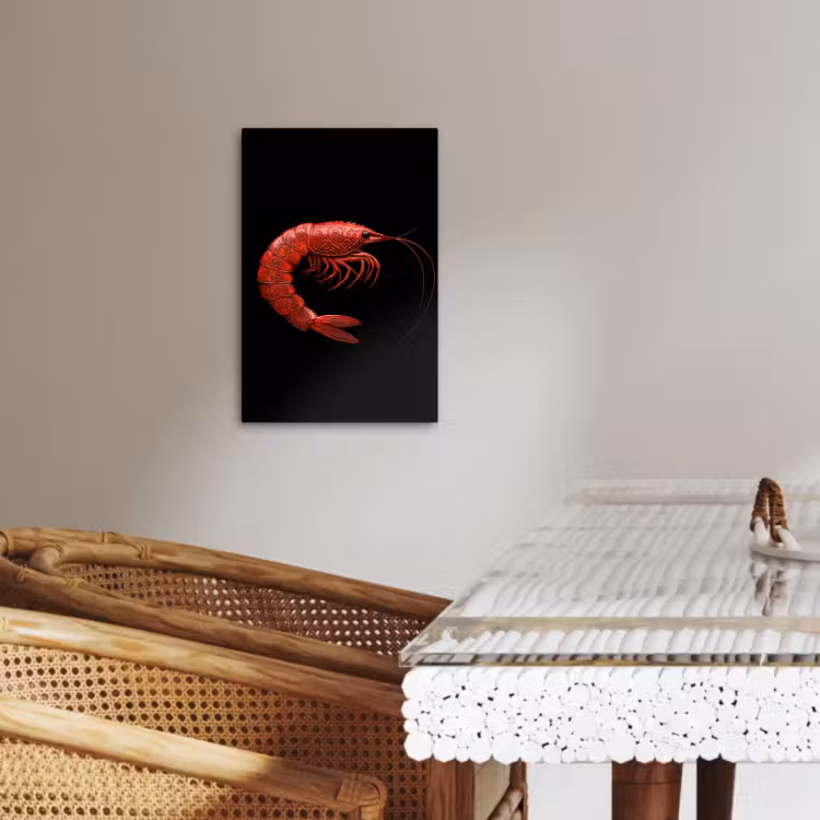 Canvas schilderij - Garnaal - Rood - Dieren — 1