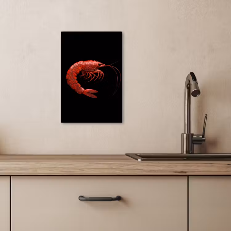 Canvas schilderij - Garnaal - Rood - Dieren — 5