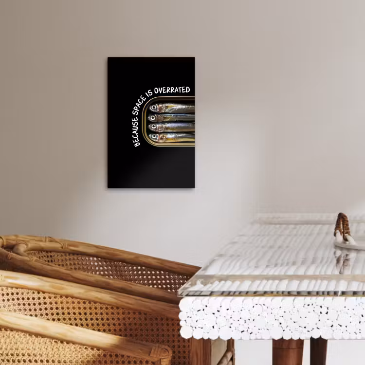 Canvas schilderij - Sardines - Tekst - Vis - Blik — 5
