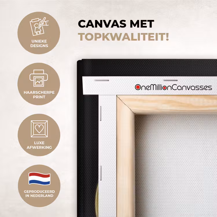 Canvas schilderij - Sardines - Vissen - Rond - Zwart — 1