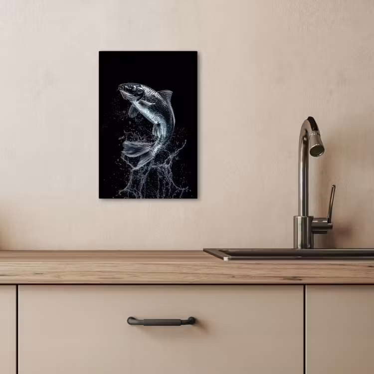 Canvas schilderij - Vis - Koi - Zwart - Water — 3