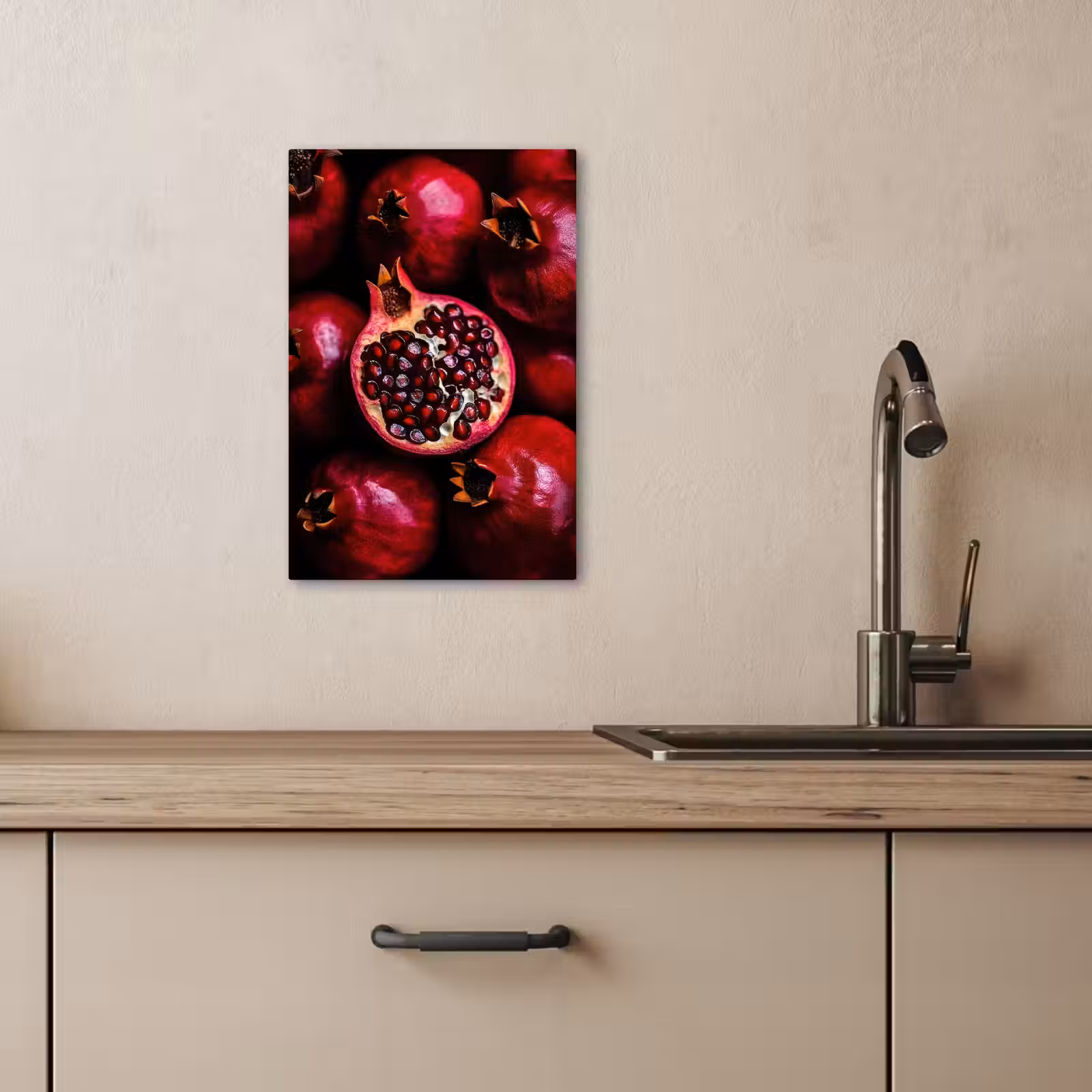 Canvas schilderij - Granaatappel - Rood - Fruit — 1