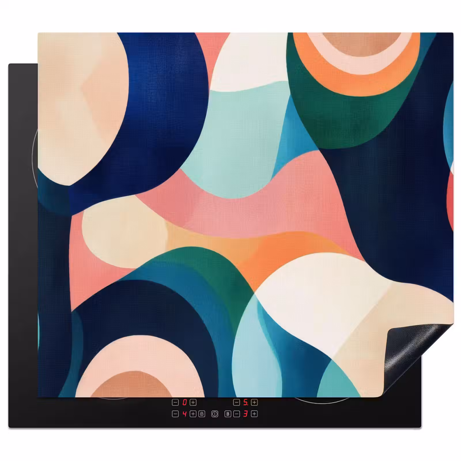 Inductie beschermer - Abstract - Blauw - Roze — 1