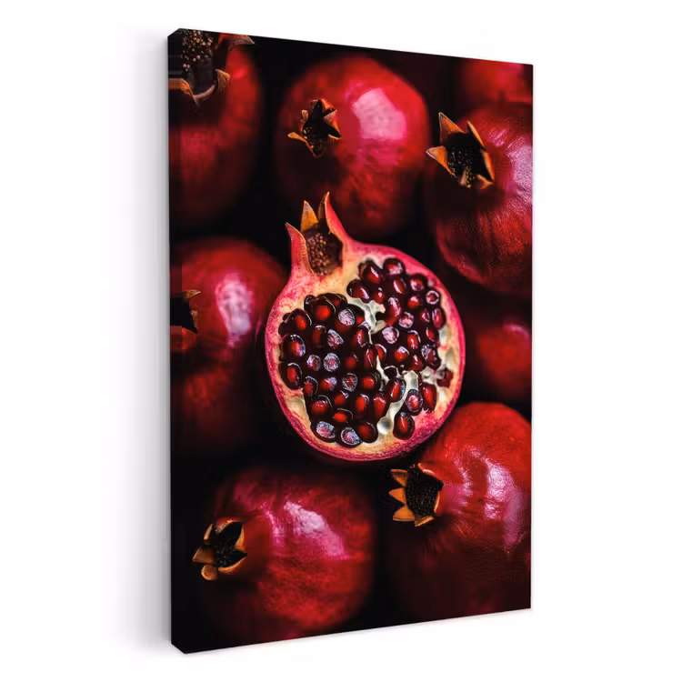 Canvas schilderij - Granaatappel - Rood - Fruit — 3