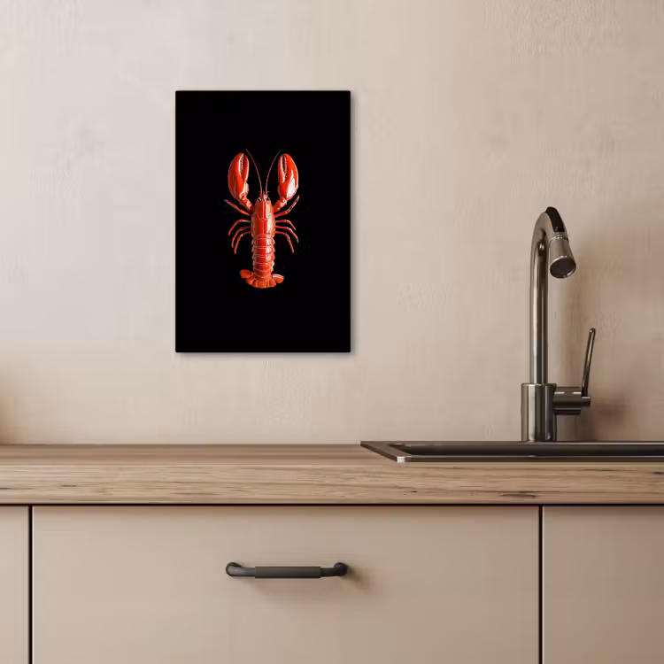 Canvas schilderij - Kreeft - Glossier Rood - Zwart — 5