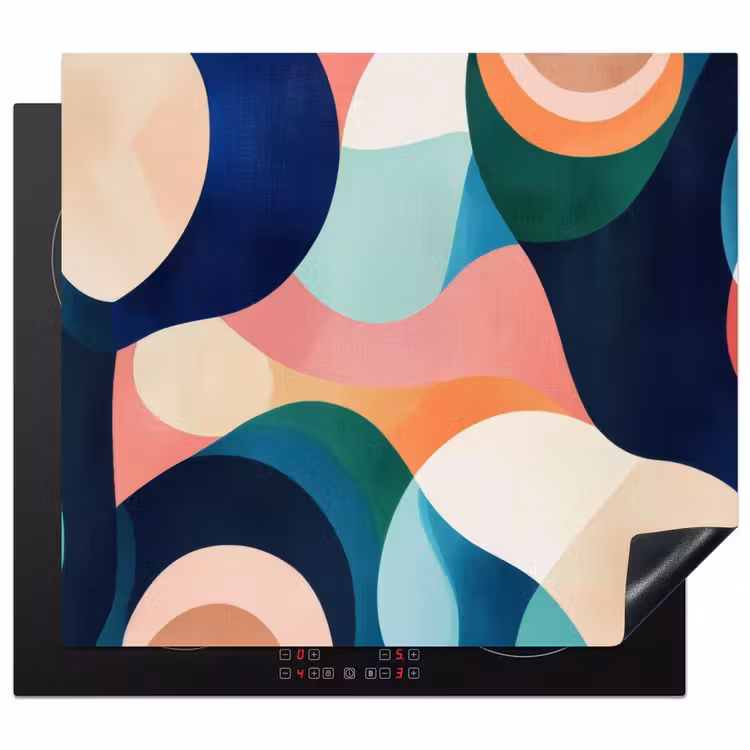 Inductie beschermer - Abstract - Blauw - Roze — 1