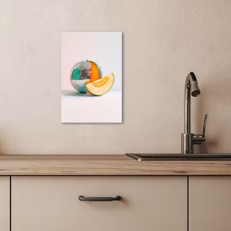 Canvas schilderij - Disco - Discobal - Meloen - Pastel — 2