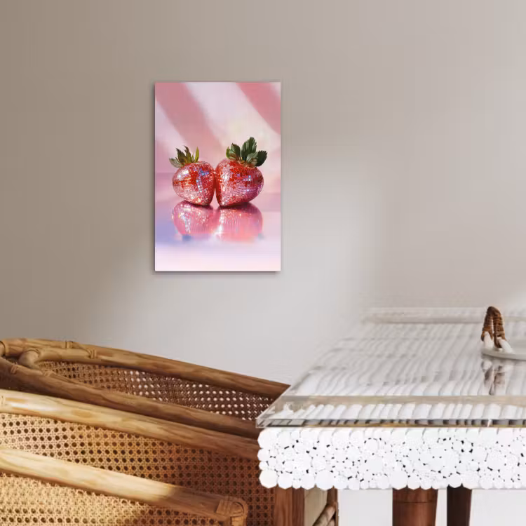 Canvas schilderij - Disco - Fruit - Glitter - Strawberry — 5